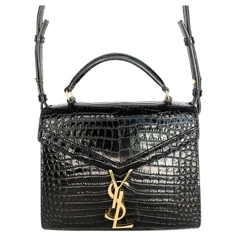 ysl cassandra croc embossed